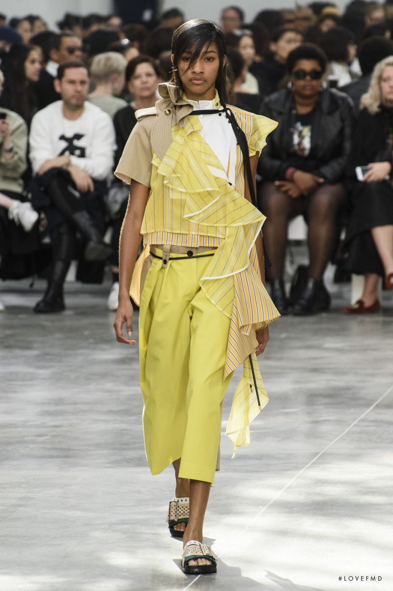 Naomi Chin Wing featured in  the Sacai fashion show for Spring/Summer 2019
