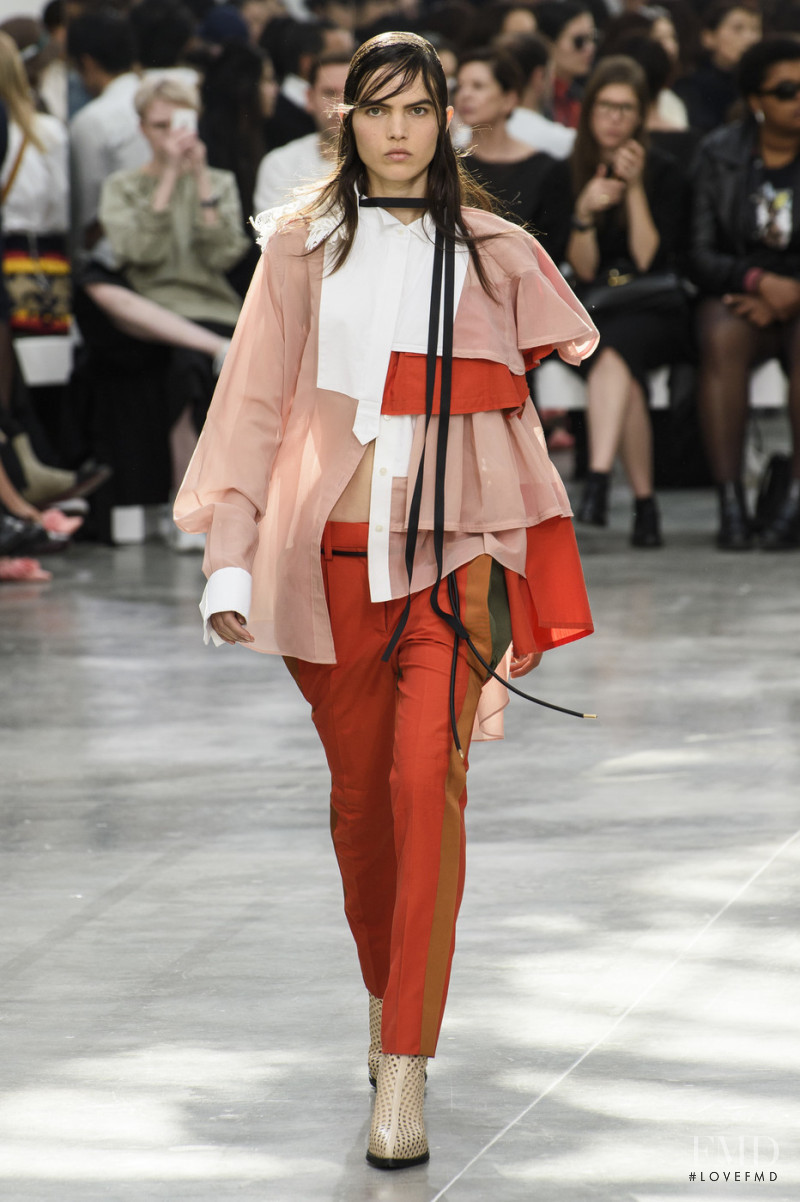 Lily Stewart featured in  the Sacai fashion show for Spring/Summer 2019