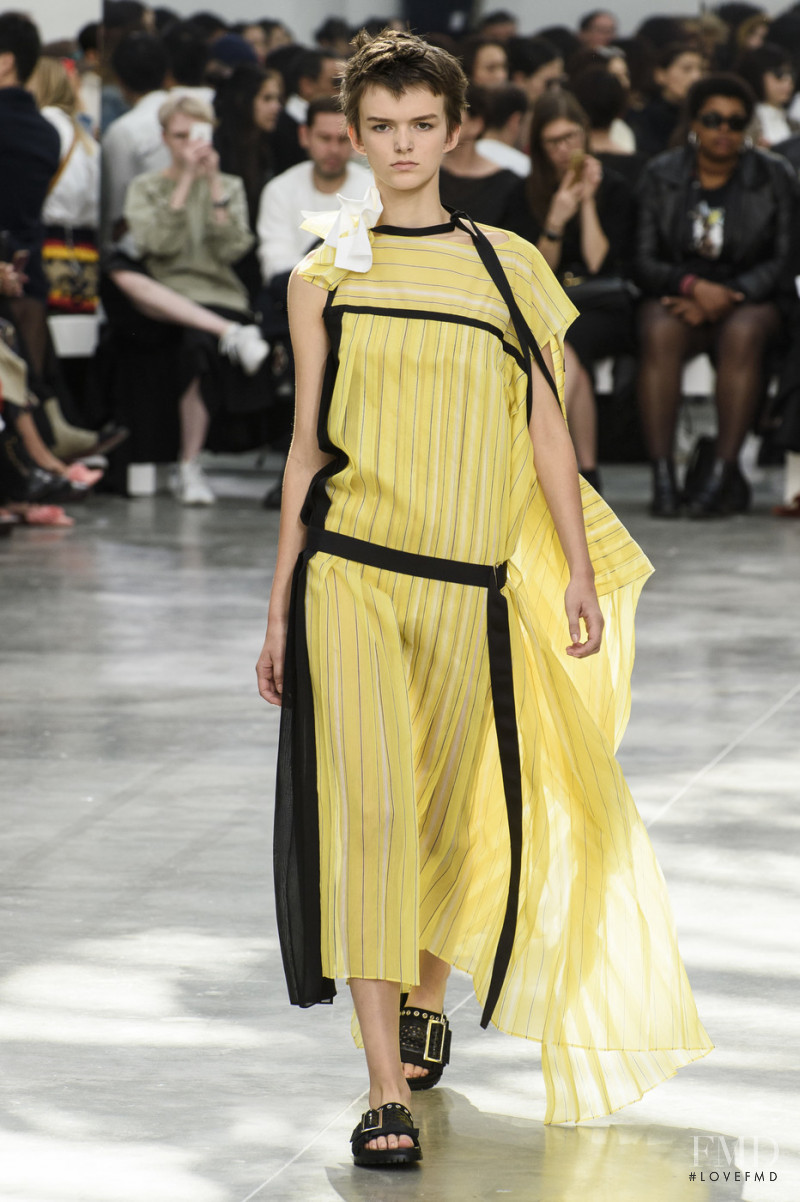 Britt Ensink featured in  the Sacai fashion show for Spring/Summer 2019