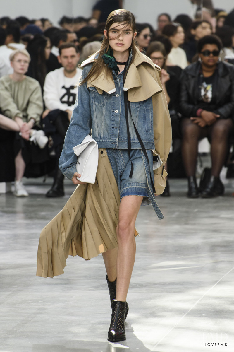 Skylar Tartz featured in  the Sacai fashion show for Spring/Summer 2019