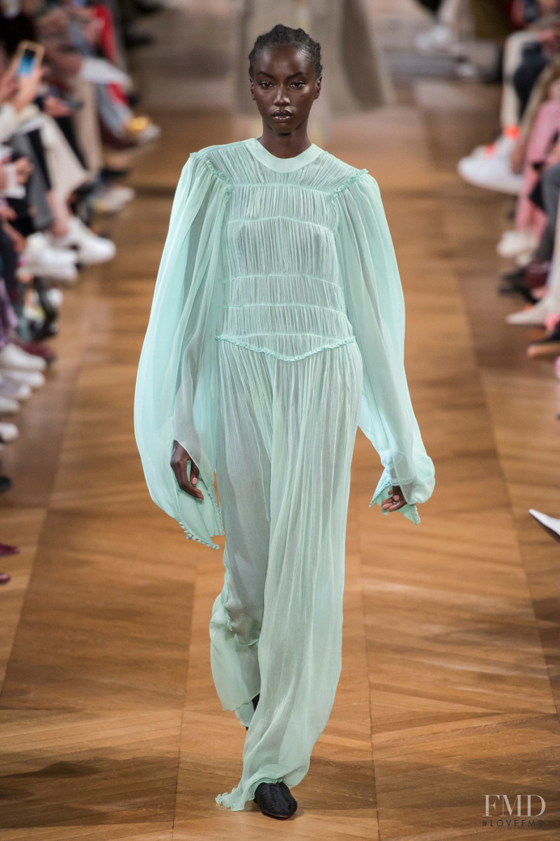 Anok Yai featured in  the Stella McCartney fashion show for Spring/Summer 2019