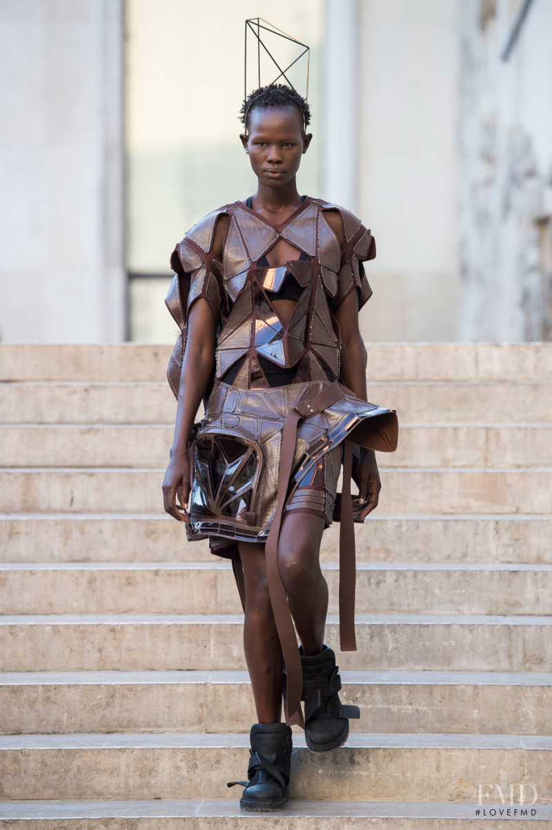 Shanelle Nyasiase featured in  the Rick Owens fashion show for Spring/Summer 2019