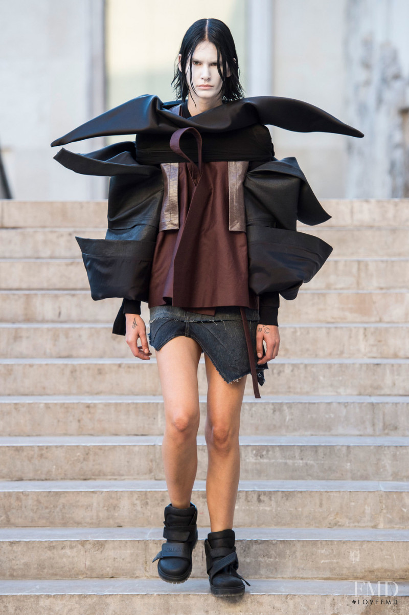 Niki Geux featured in  the Rick Owens fashion show for Spring/Summer 2019
