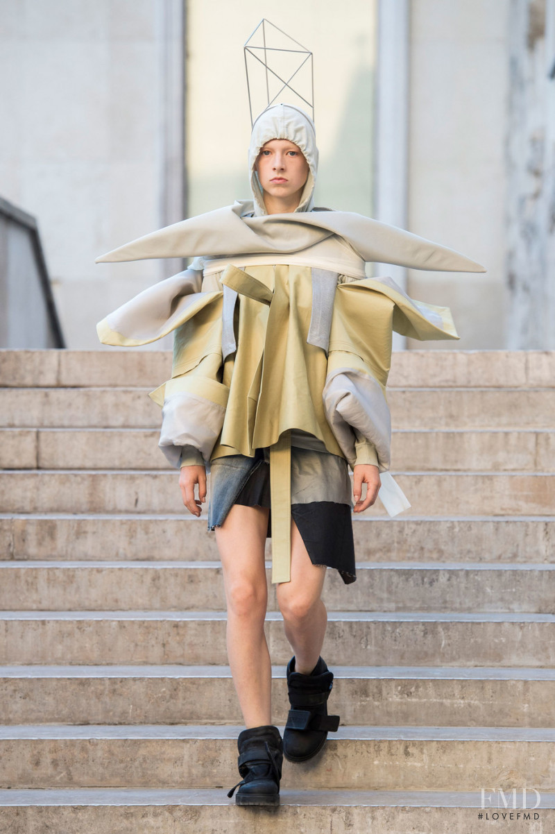 Hunter Schafer featured in  the Rick Owens fashion show for Spring/Summer 2019