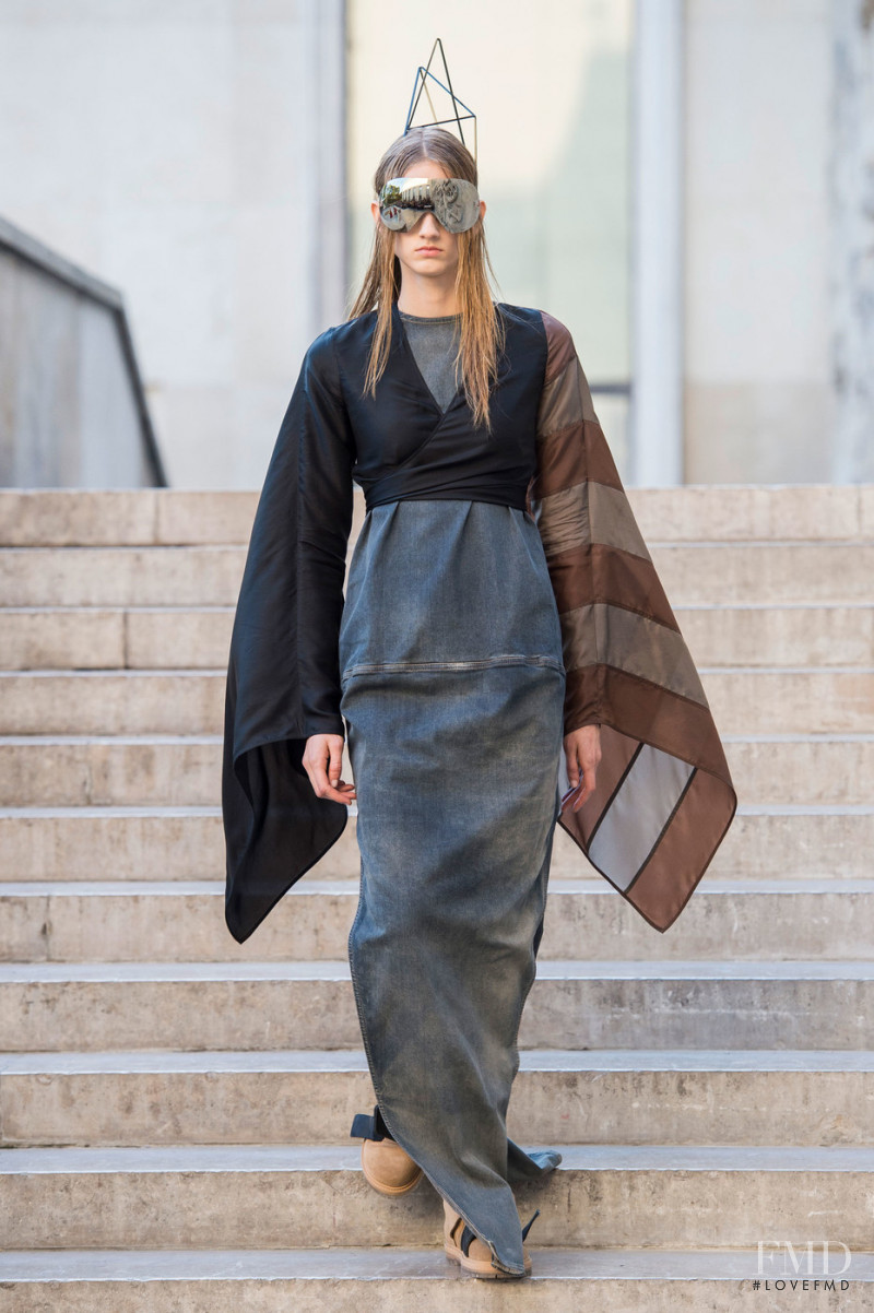 Sarah Berger featured in  the Rick Owens fashion show for Spring/Summer 2019