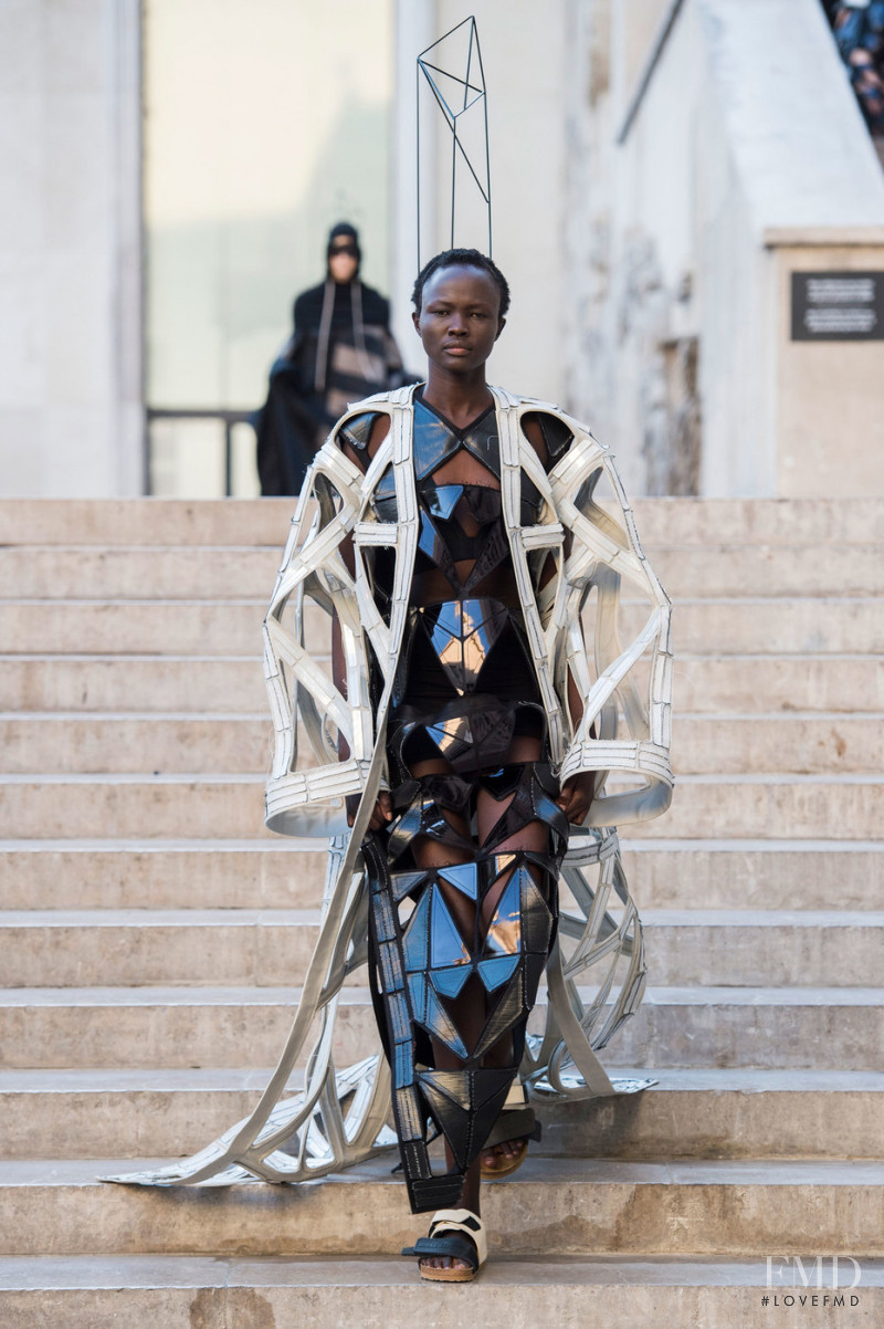 Shanelle Nyasiase featured in  the Rick Owens fashion show for Spring/Summer 2019