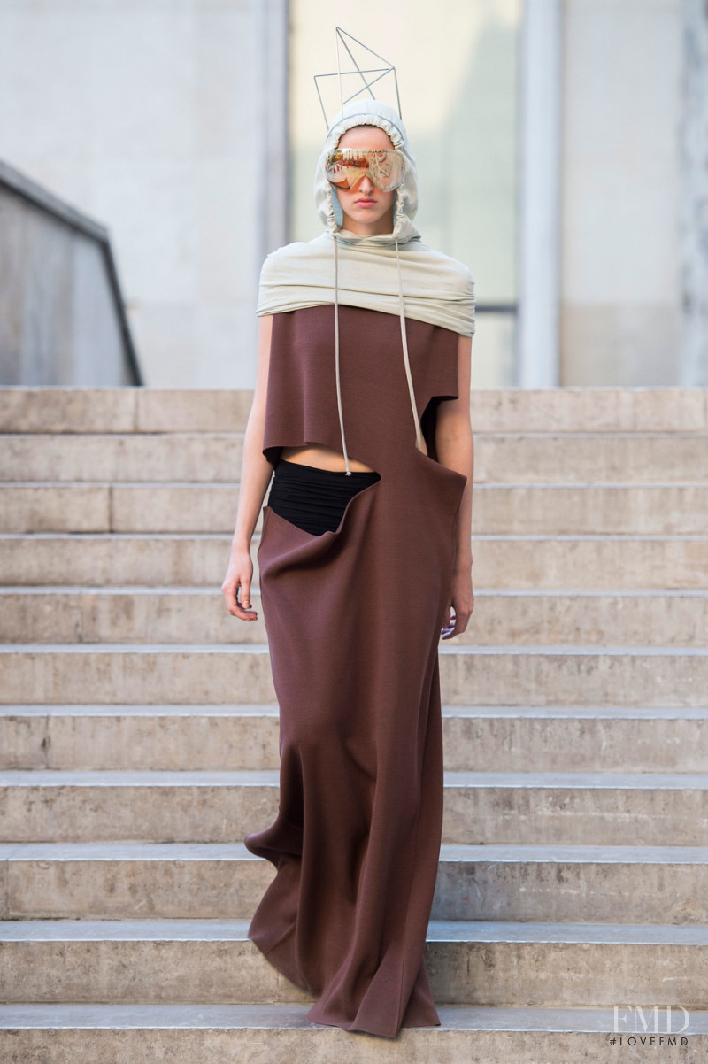 Maggie Maurer featured in  the Rick Owens fashion show for Spring/Summer 2019