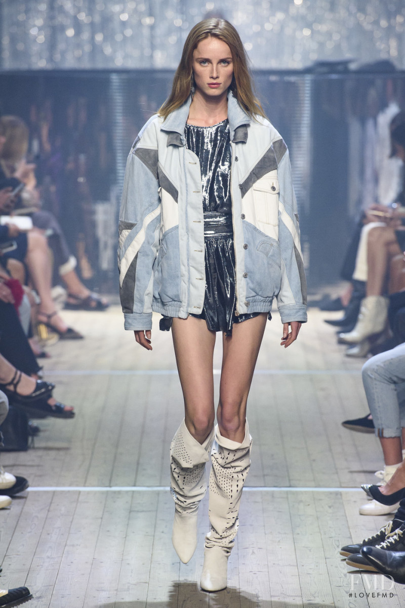 Rianne Van Rompaey featured in  the Isabel Marant fashion show for Spring/Summer 2019