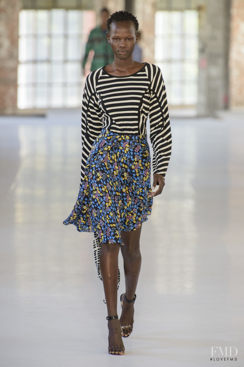 Shanelle Nyasiase featured in  the Atlein fashion show for Spring/Summer 2019