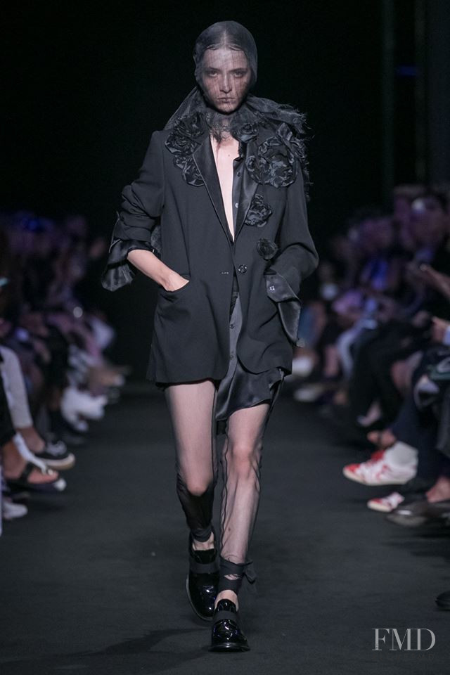 Louise Baillieu featured in  the Ann Demeulemeester fashion show for Spring/Summer 2019