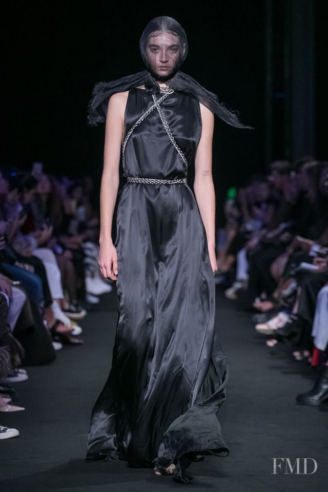 Yuliia Ratner featured in  the Ann Demeulemeester fashion show for Spring/Summer 2019