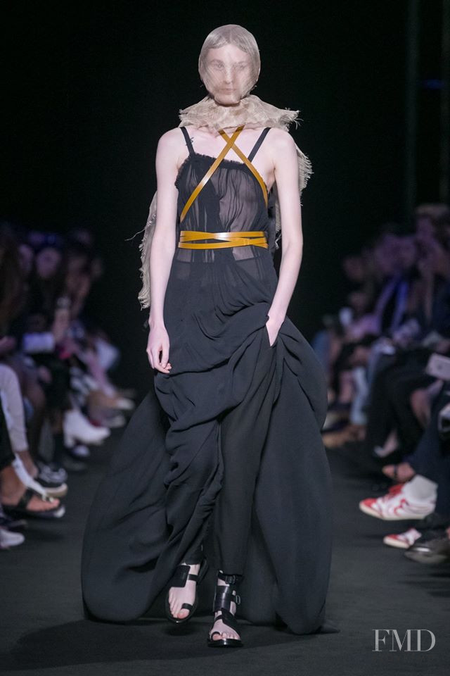 Kaila Wyatt featured in  the Ann Demeulemeester fashion show for Spring/Summer 2019