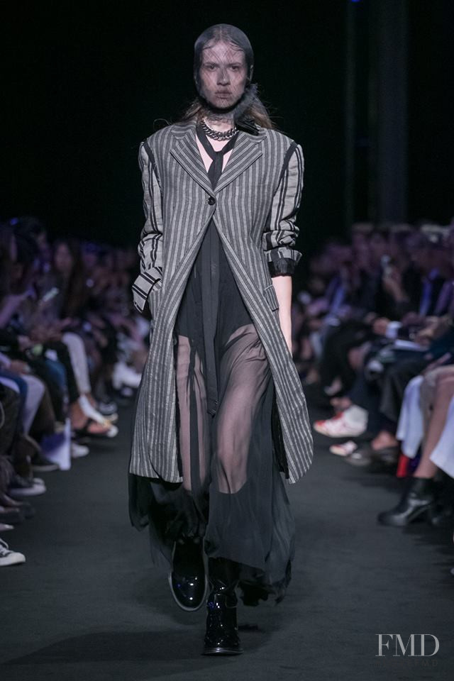 Dasha Shevik featured in  the Ann Demeulemeester fashion show for Spring/Summer 2019