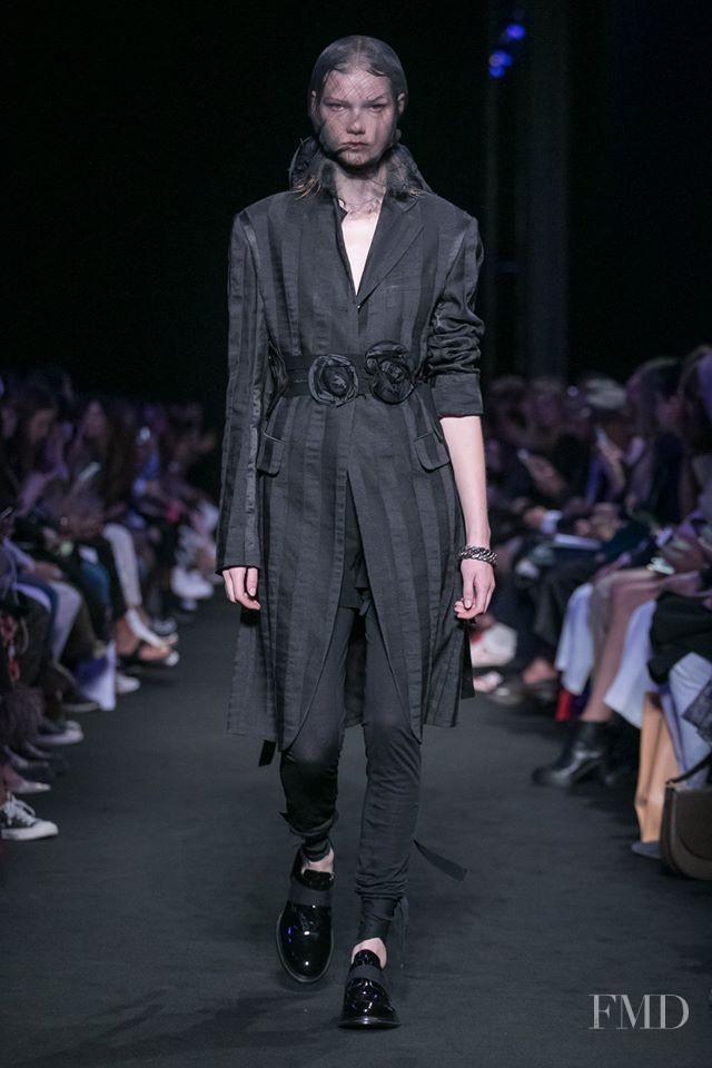 Marland Backus featured in  the Ann Demeulemeester fashion show for Spring/Summer 2019