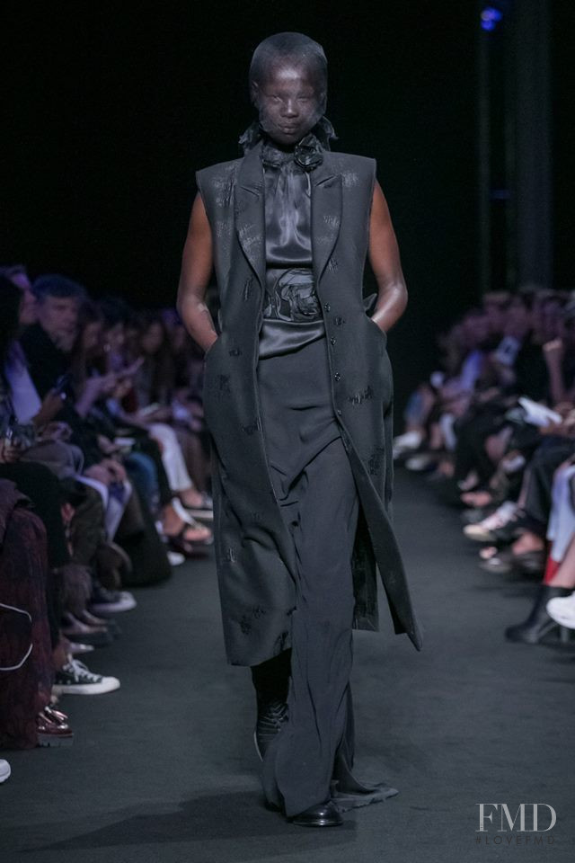 Shanelle Nyasiase featured in  the Ann Demeulemeester fashion show for Spring/Summer 2019