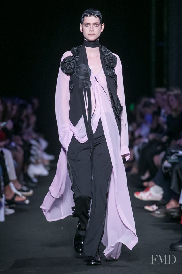 Amandine Renard featured in  the Ann Demeulemeester fashion show for Spring/Summer 2019