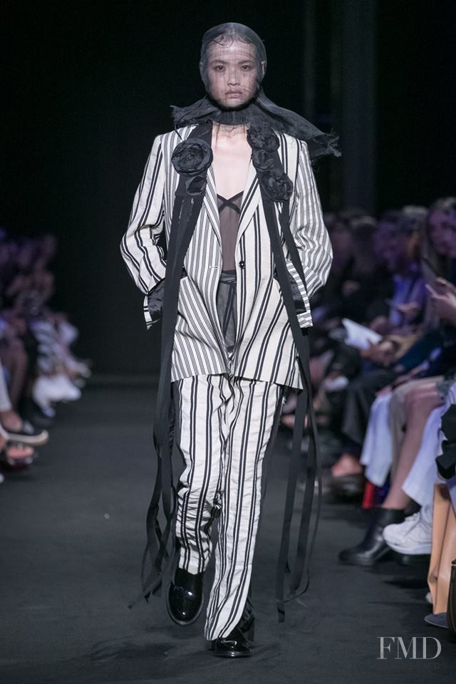 Xie Chaoyu featured in  the Ann Demeulemeester fashion show for Spring/Summer 2019