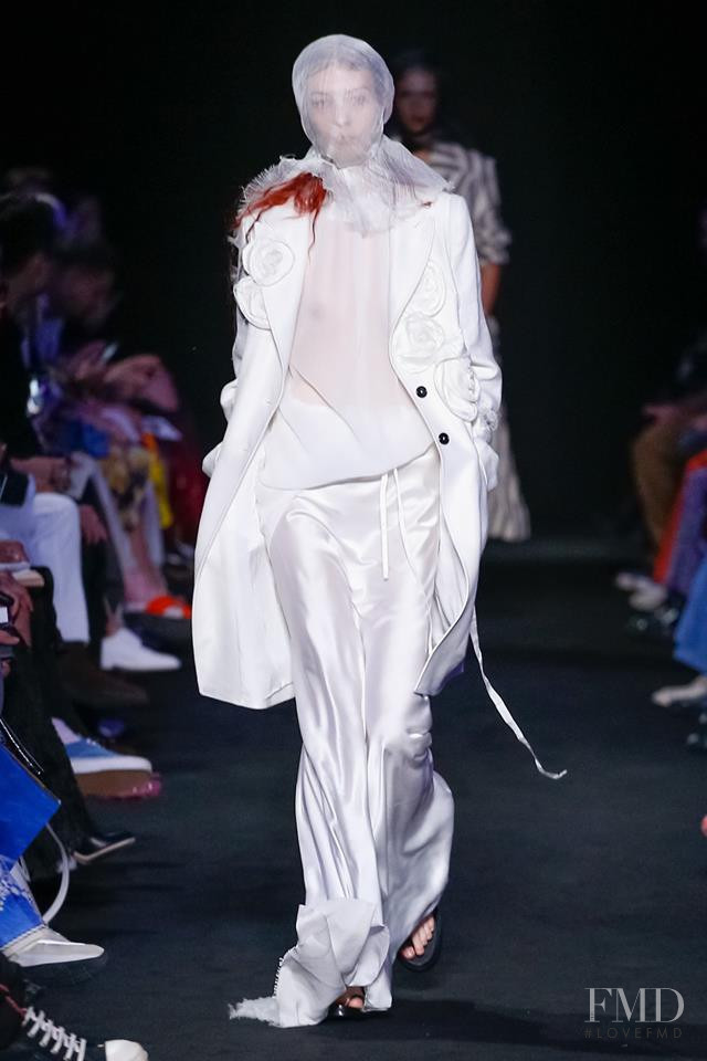 Remington Williams featured in  the Ann Demeulemeester fashion show for Spring/Summer 2019