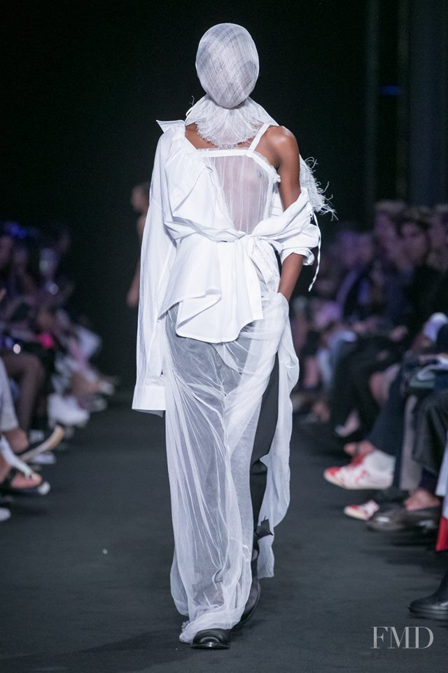 Nicole Atieno featured in  the Ann Demeulemeester fashion show for Spring/Summer 2019