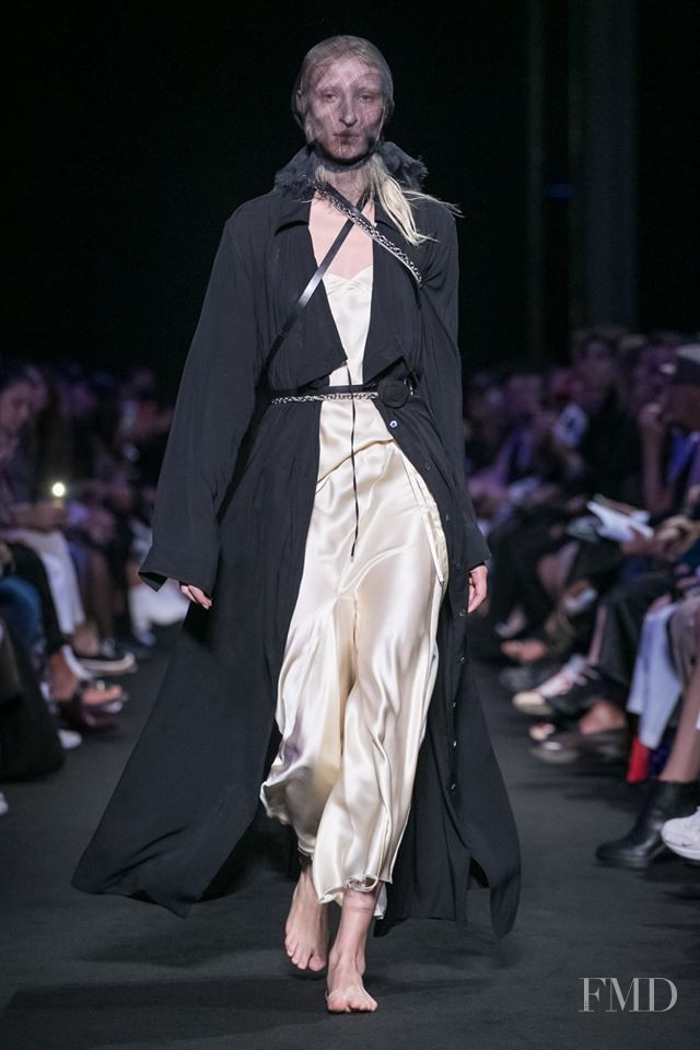 Maggie Maurer featured in  the Ann Demeulemeester fashion show for Spring/Summer 2019