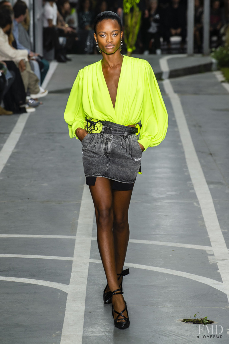 Mayowa Nicholas featured in  the Off-White fashion show for Spring/Summer 2019