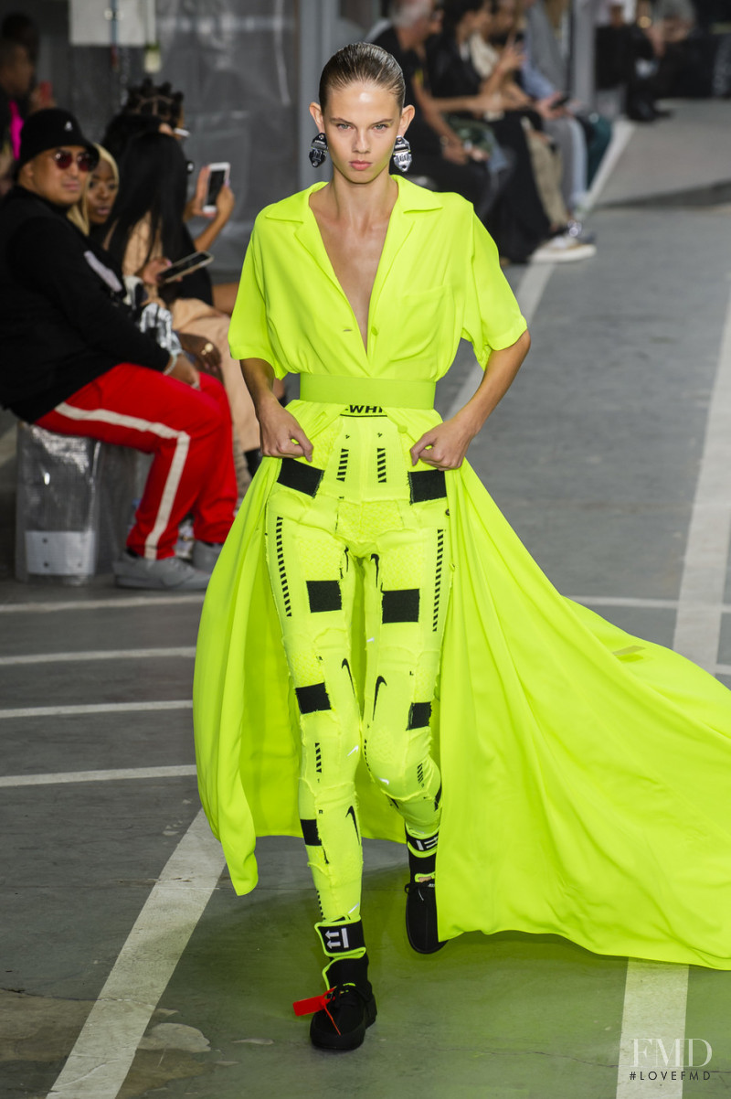 Julia Merkelbach featured in  the Off-White fashion show for Spring/Summer 2019