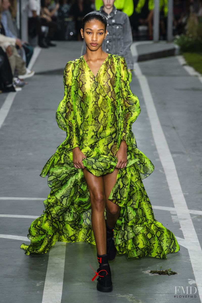 Naomi Chin Wing featured in  the Off-White fashion show for Spring/Summer 2019