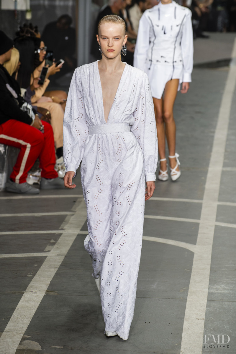 Hannah Motler featured in  the Off-White fashion show for Spring/Summer 2019