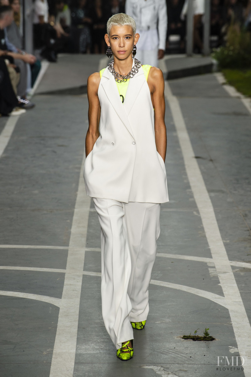 Janiece Dilone featured in  the Off-White fashion show for Spring/Summer 2019