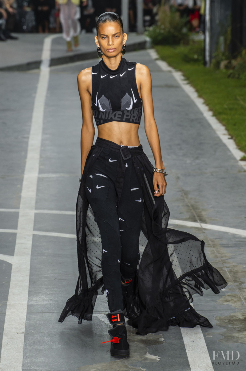 Annibelis Baez featured in  the Off-White fashion show for Spring/Summer 2019