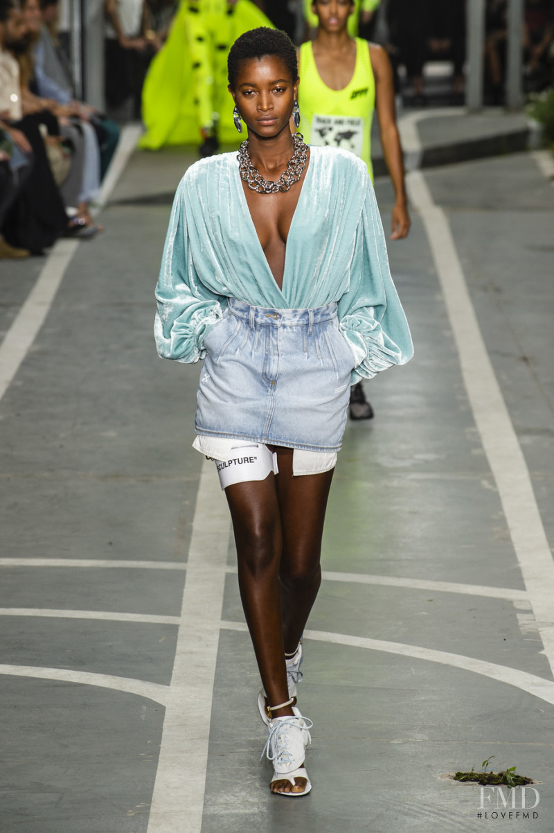 Oumie Jammeh featured in  the Off-White fashion show for Spring/Summer 2019