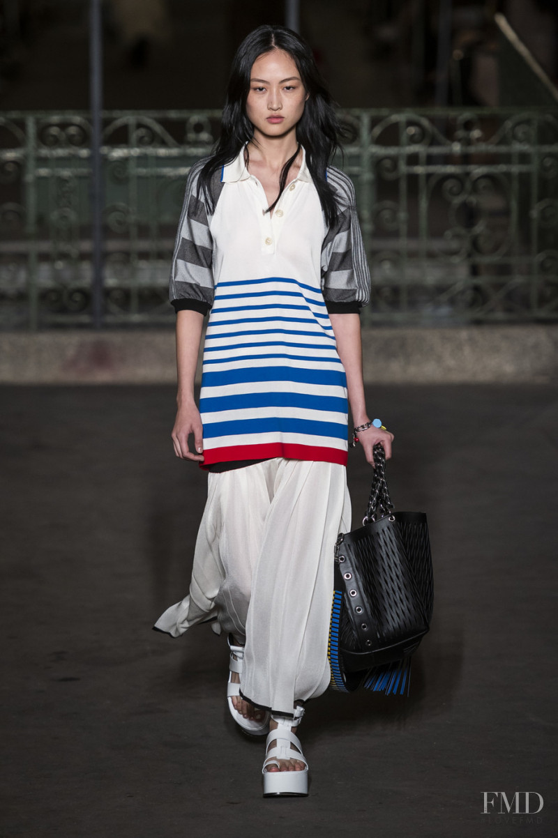 Jing Wen featured in  the Sonia Rykiel fashion show for Spring/Summer 2019