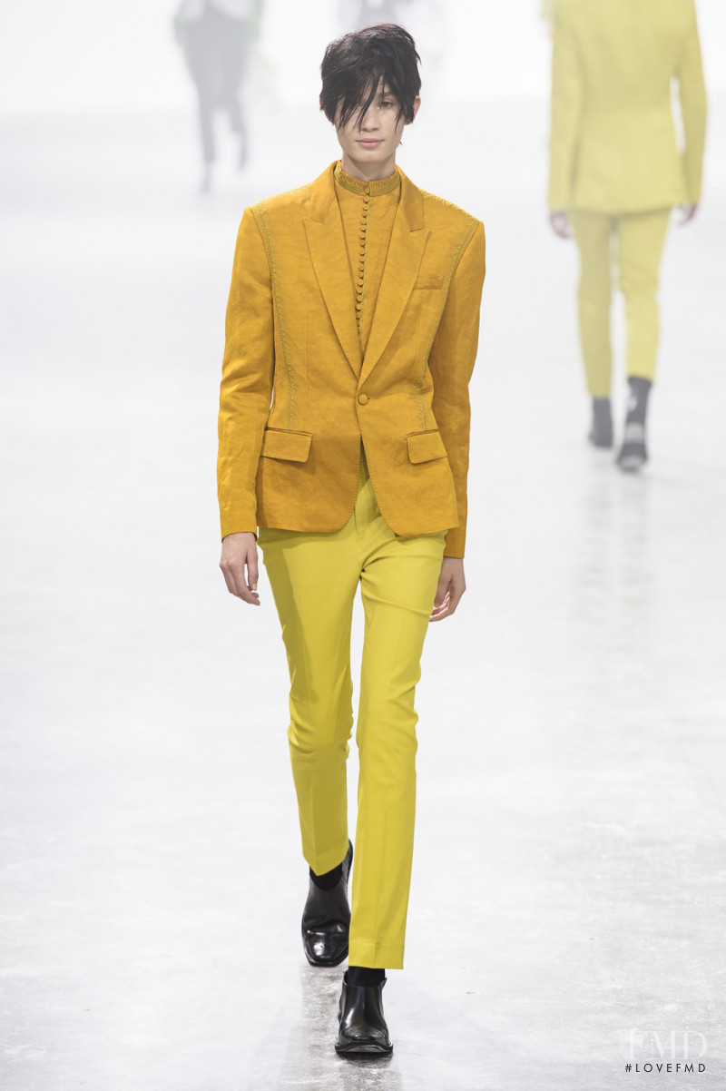 Katia Andre featured in  the Haider Ackermann fashion show for Spring/Summer 2019