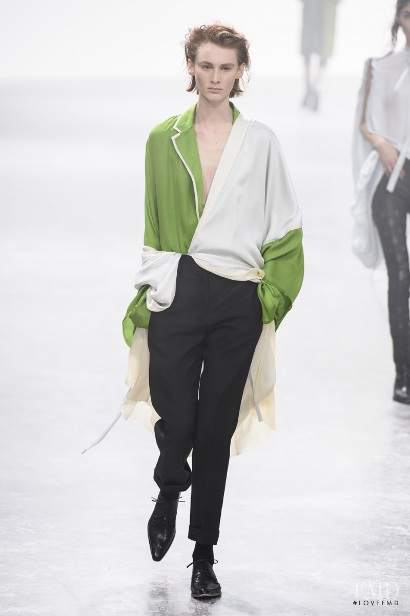 Kaila Wyatt featured in  the Haider Ackermann fashion show for Spring/Summer 2019