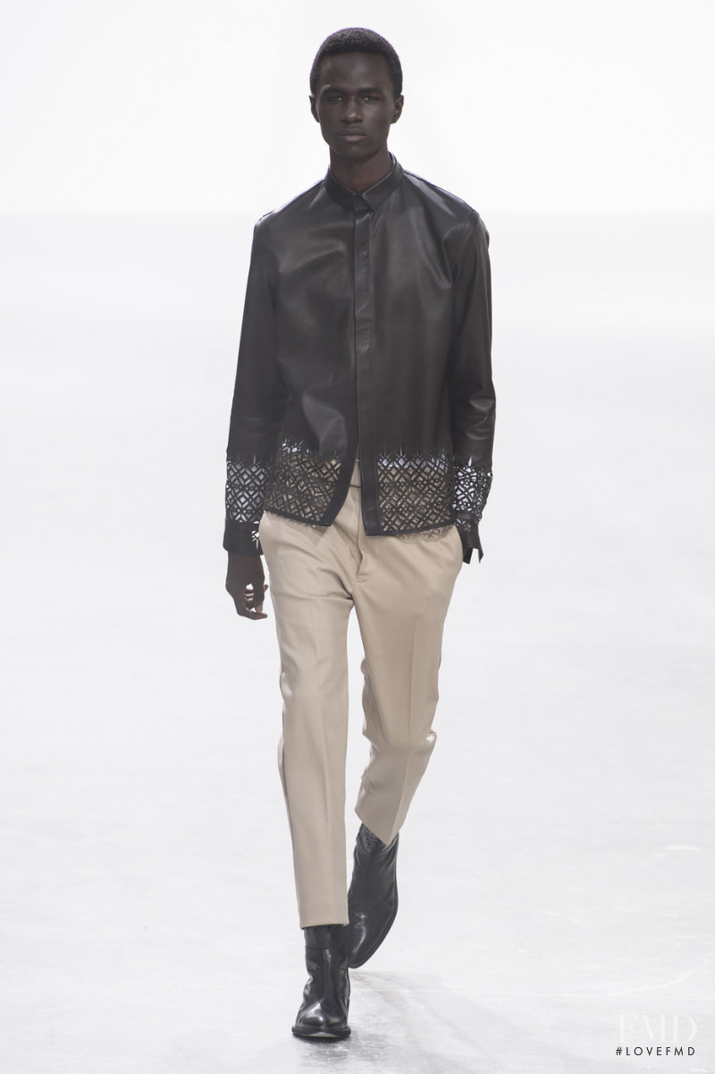 Malick Bodian featured in  the Haider Ackermann fashion show for Spring/Summer 2019