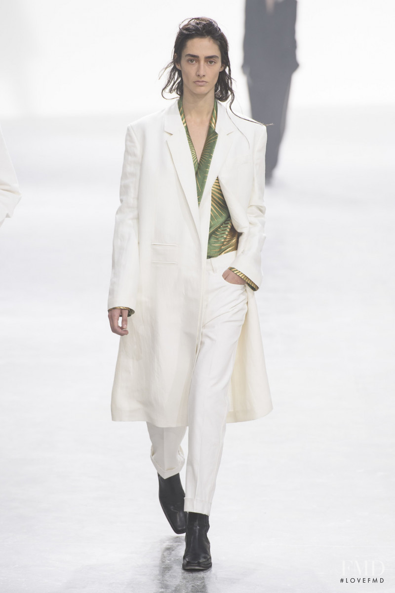 Amanda Googe featured in  the Haider Ackermann fashion show for Spring/Summer 2019