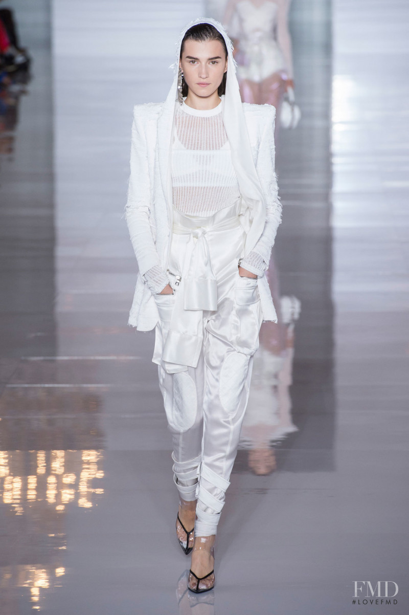 Irina Djuranovic featured in  the Balmain fashion show for Spring/Summer 2019