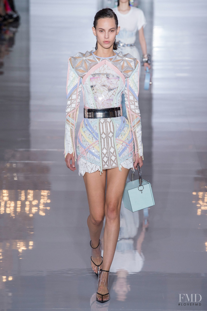 Yvonne Bevanda featured in  the Balmain fashion show for Spring/Summer 2019