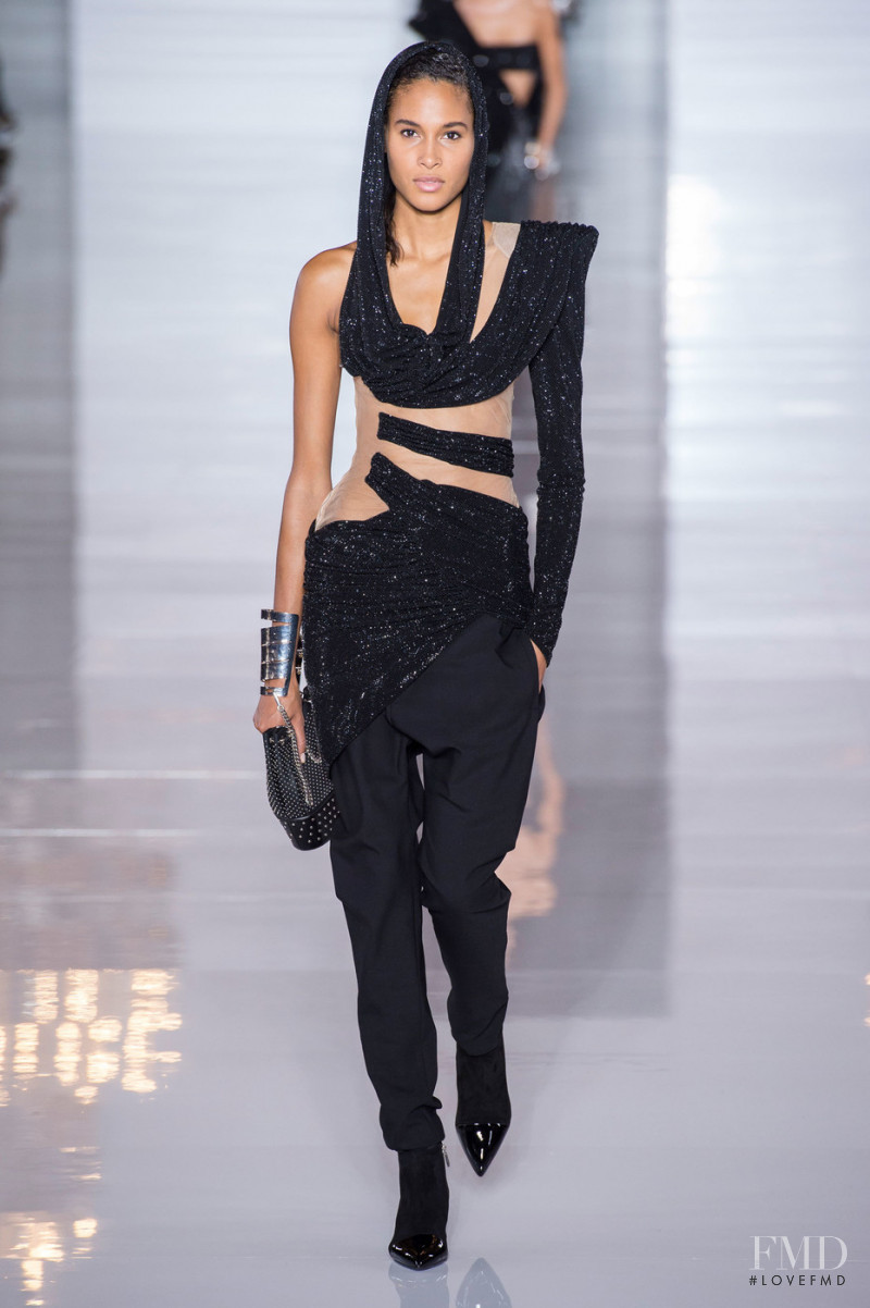 Cindy Bruna featured in  the Balmain fashion show for Spring/Summer 2019
