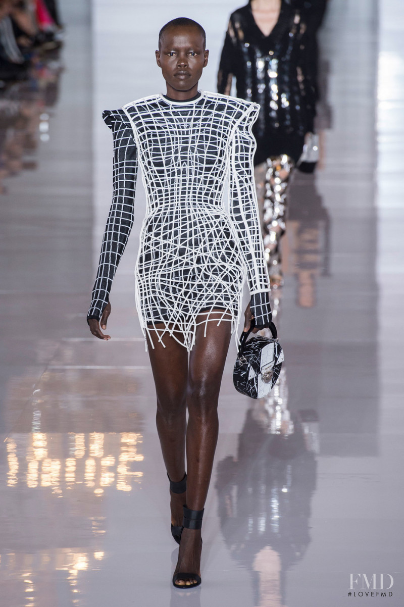 Grace Bol featured in  the Balmain fashion show for Spring/Summer 2019