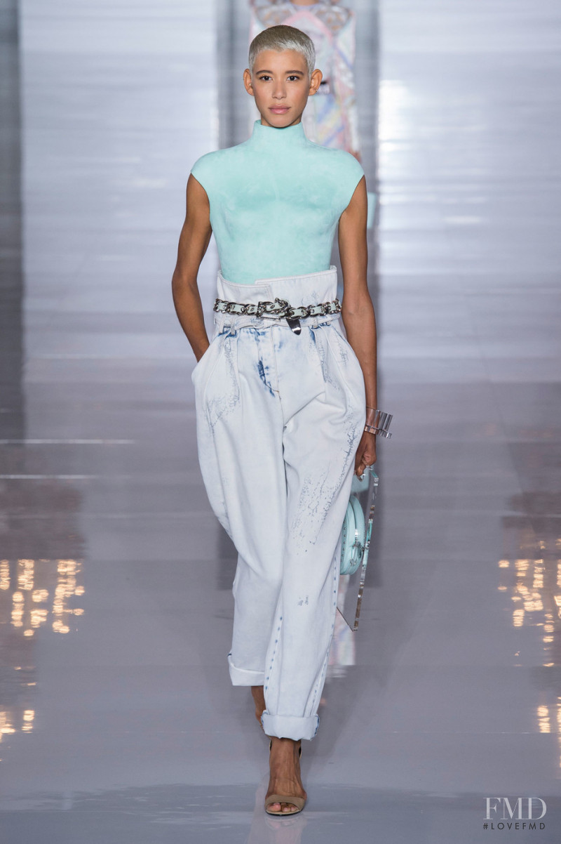 Janiece Dilone featured in  the Balmain fashion show for Spring/Summer 2019