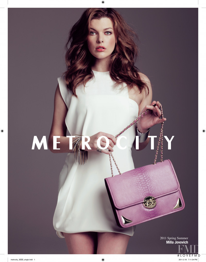 Milla Jovovich featured in  the Metrocity advertisement for Spring/Summer 2011