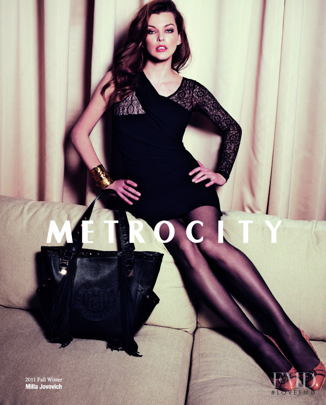 Milla Jovovich featured in  the Metrocity advertisement for Autumn/Winter 2011