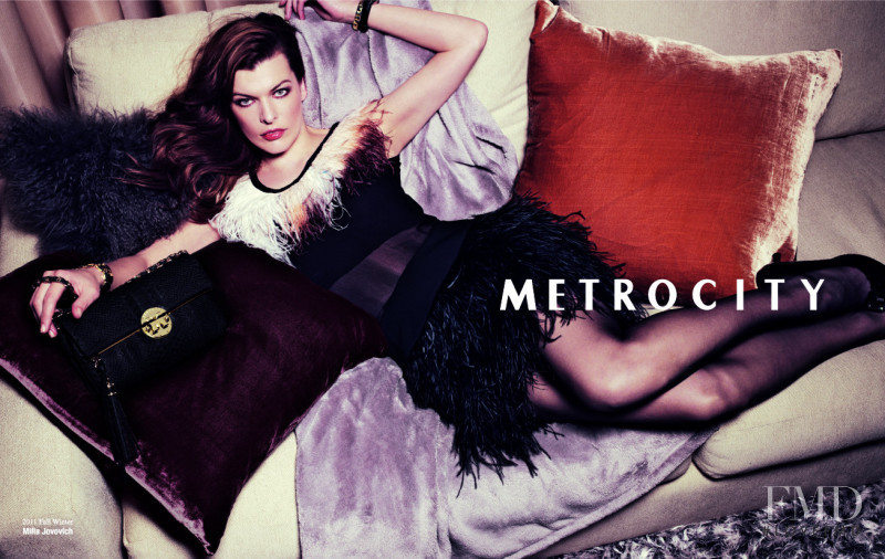 Milla Jovovich featured in  the Metrocity advertisement for Autumn/Winter 2011