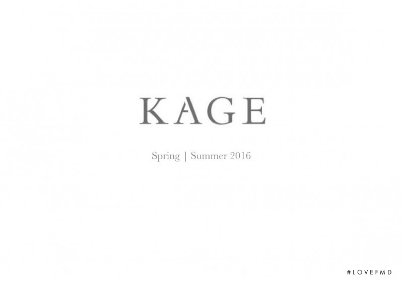Kage lookbook for Spring/Summer 2016