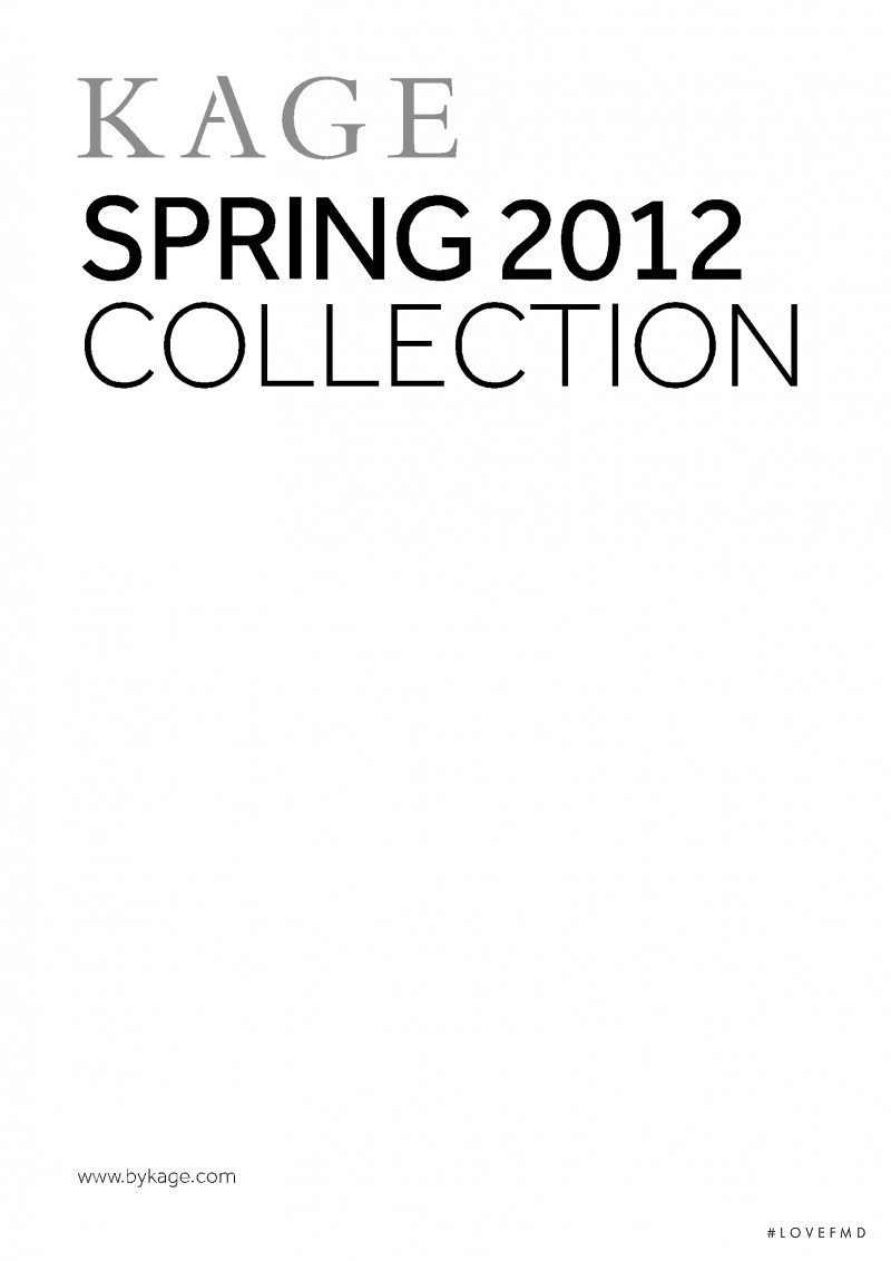 Kage New Beginnings lookbook for Spring/Summer 2012
