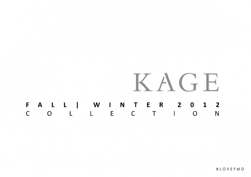 Kage lookbook for Autumn/Winter 2012
