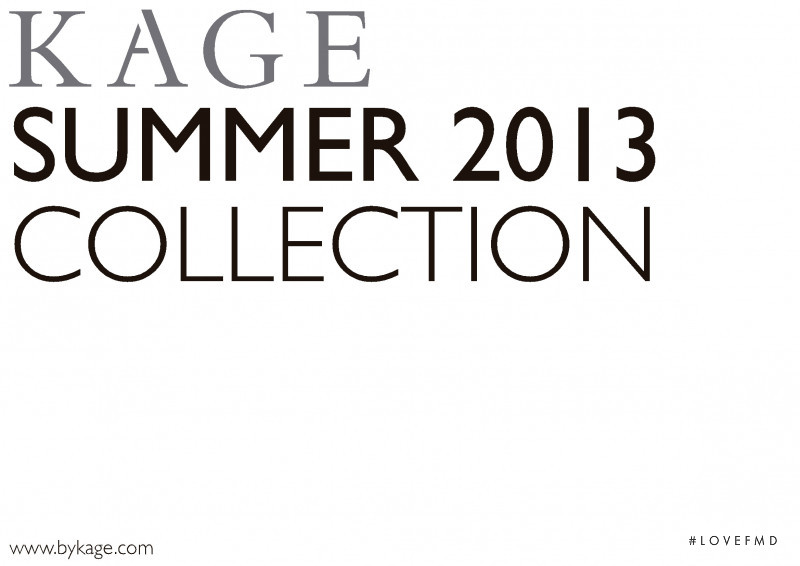 Kage lookbook for Spring/Summer 2013