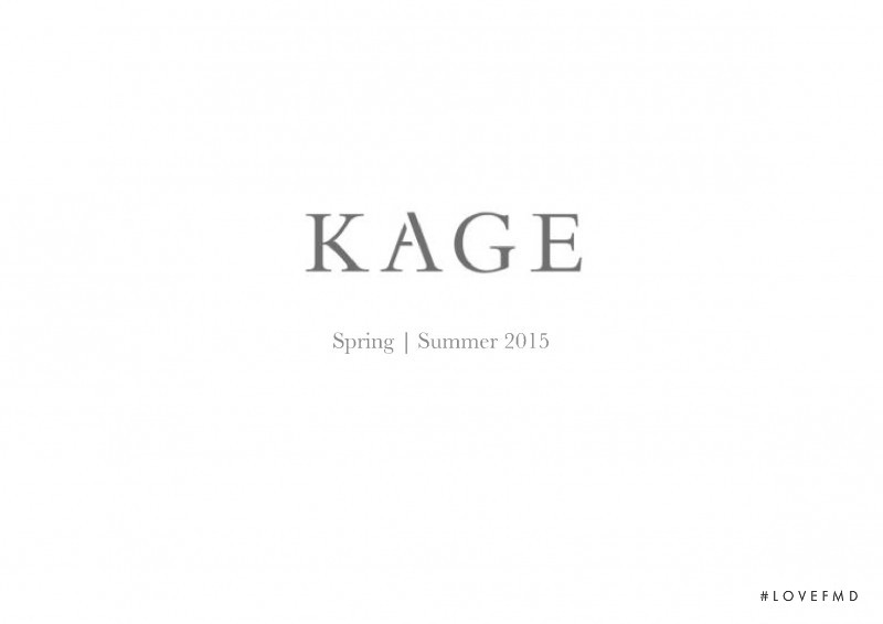 Kage lookbook for Spring/Summer 2015