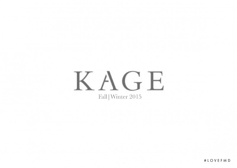 Kage lookbook for Autumn/Winter 2015